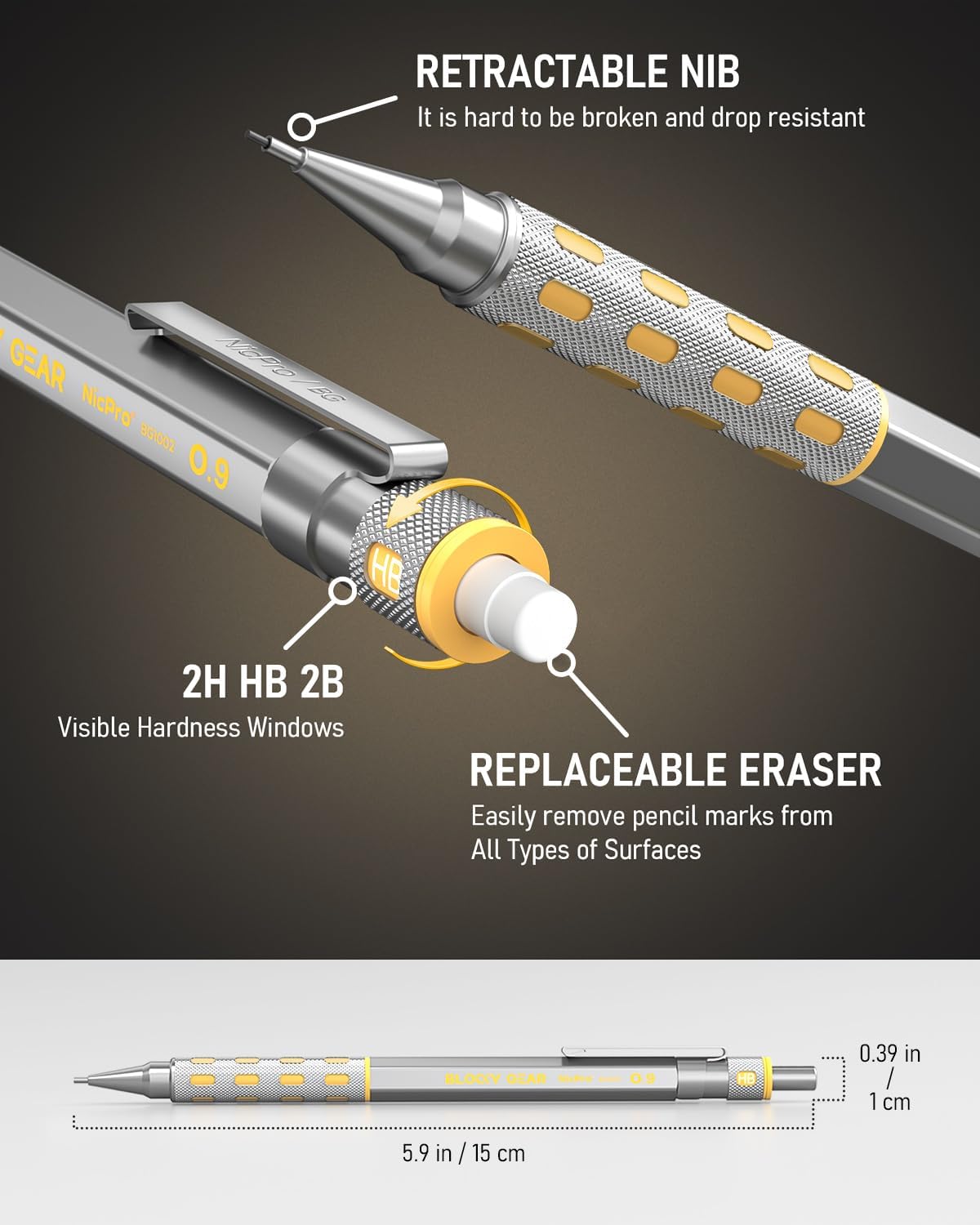 ZAccurate and rugged mechanical pencils