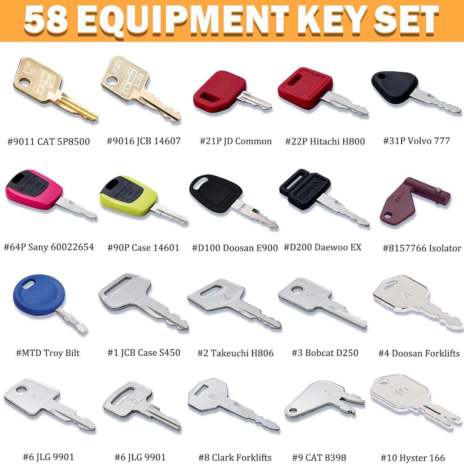 Z60 Construction Equipment Keys