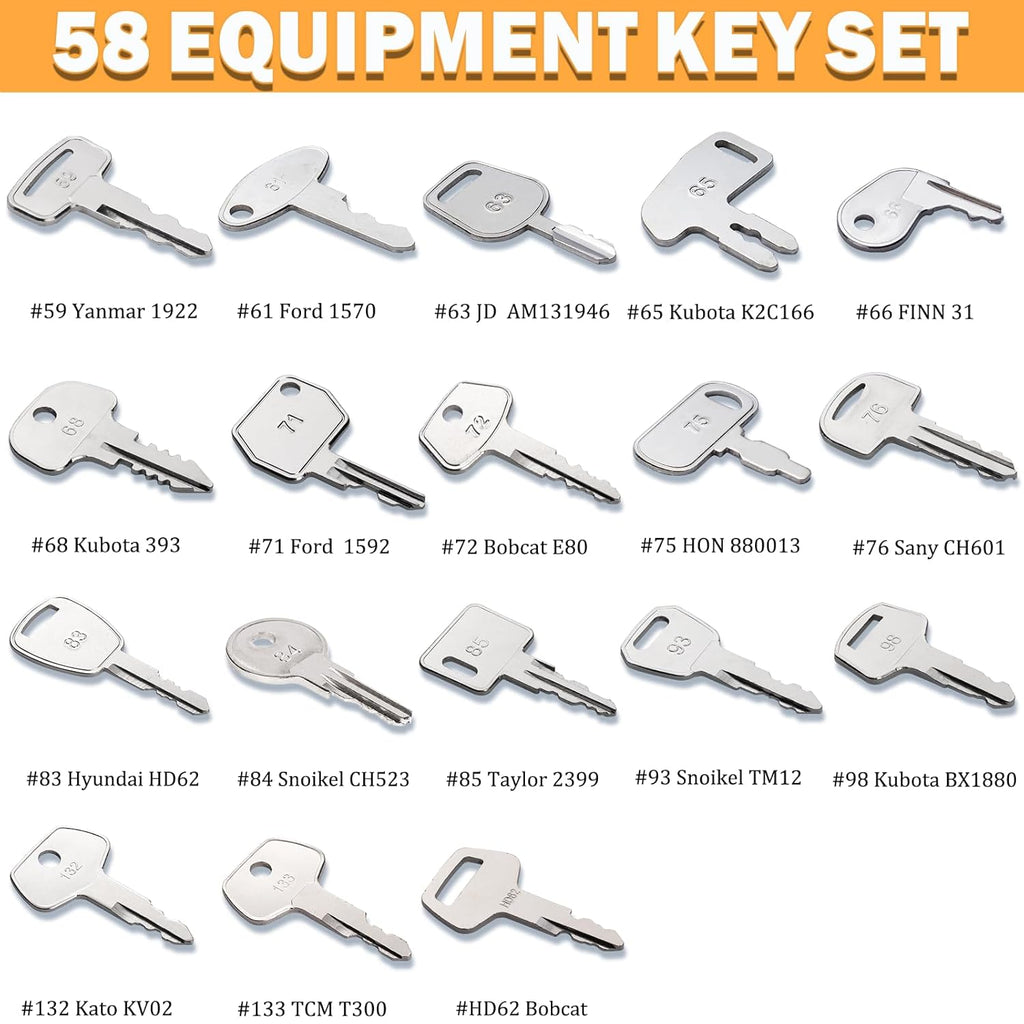 Z60 Construction Equipment Keys