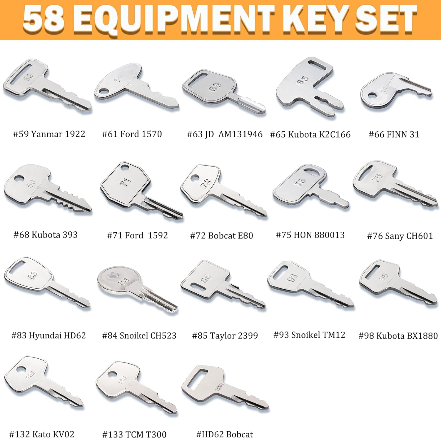 Z60 Construction Equipment Keys