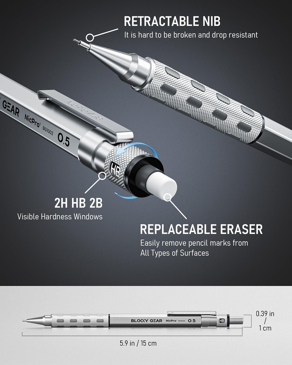ZAccurate and rugged mechanical pencils