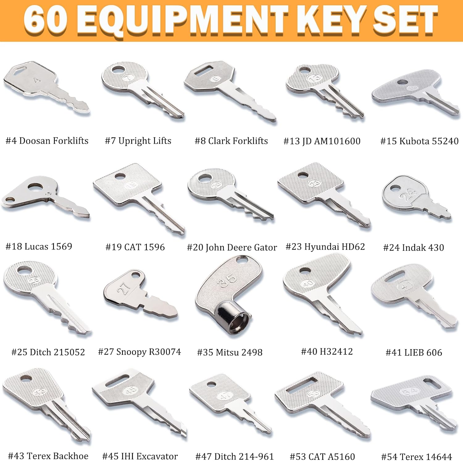 Z60 Construction Equipment Keys