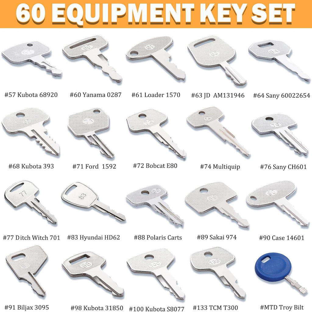 Z60 Construction Equipment Keys